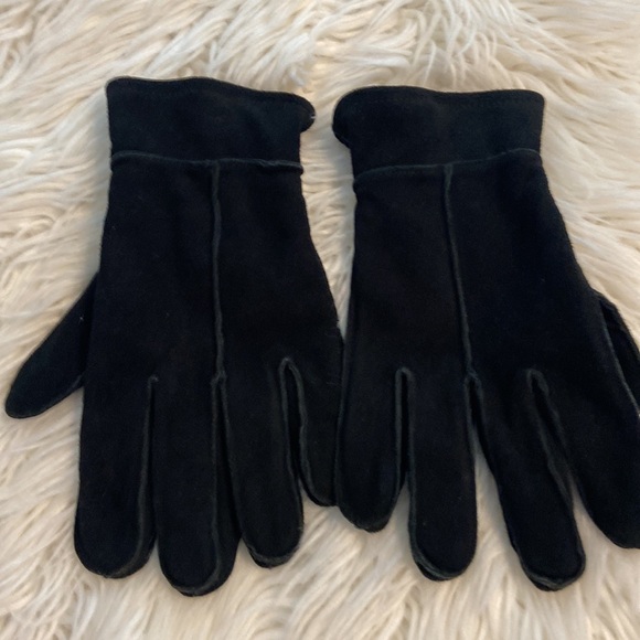 J.Crew Mans Leather Gloves size M excellent condition color black - Picture 2 of 8
